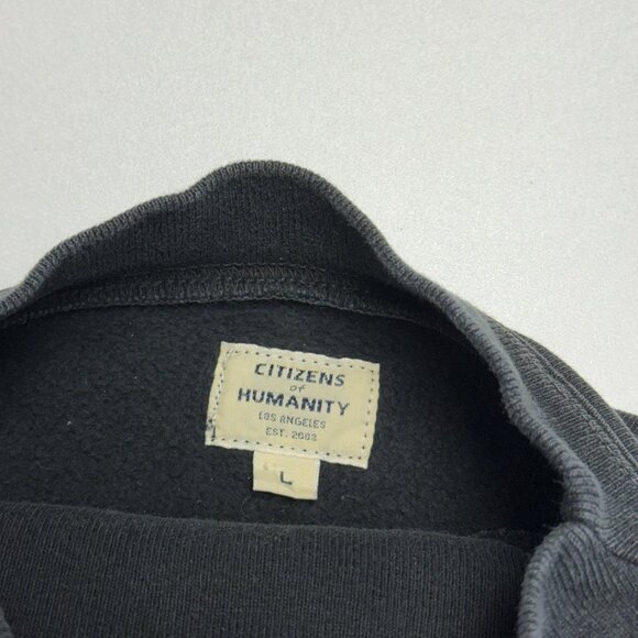 Citizens of Humanity Rumor V Sweatshirt Womens Large Faded Black - Picture 6 of 10